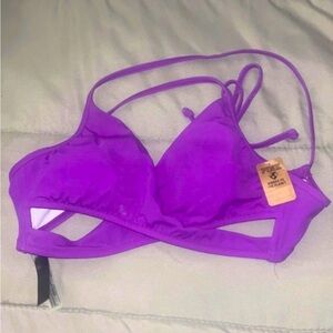 New purple Victoria secret pink bikini swim top